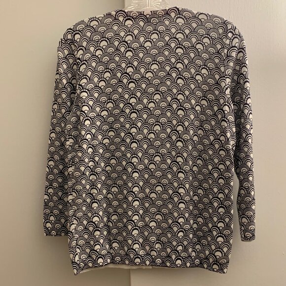 Talbots Printed 3/4 Sleeve Cardigan - NWOT - Picture 6 of 8